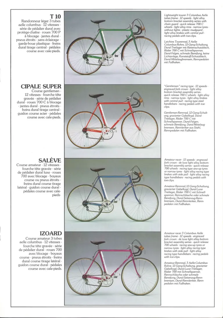 Mercier 1983 Catalog — Touring, Road & Competition Bicycles — page 5 of 8