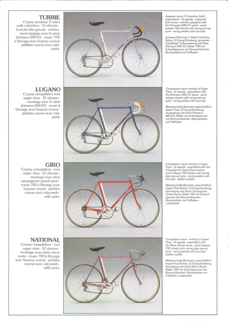 Mercier 1983 Catalog — Touring, Road & Competition Bicycles — page 6 of 8