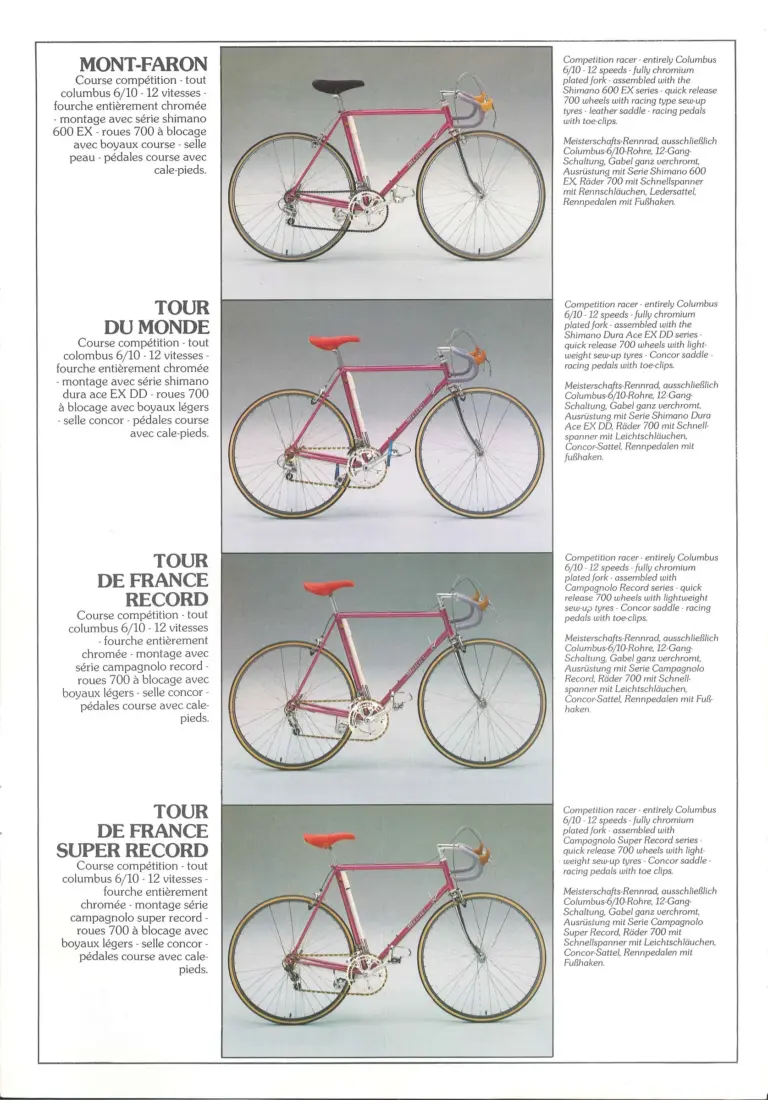 Mercier 1983 Catalog — Touring, Road & Competition Bicycles — page 7 of 8
