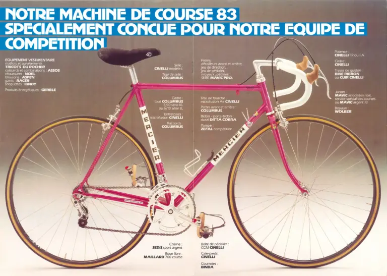 Mercier 1983 Team Prospectus — Coop-Mercier-Mavic Saison 83 — page 3 of 5