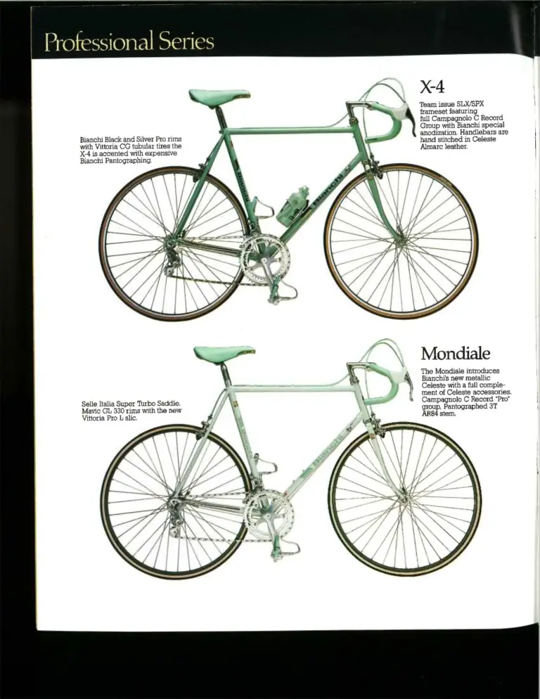 Bianchi 1987 Catalog — Road & Sport Bicycles — page 4 of 16