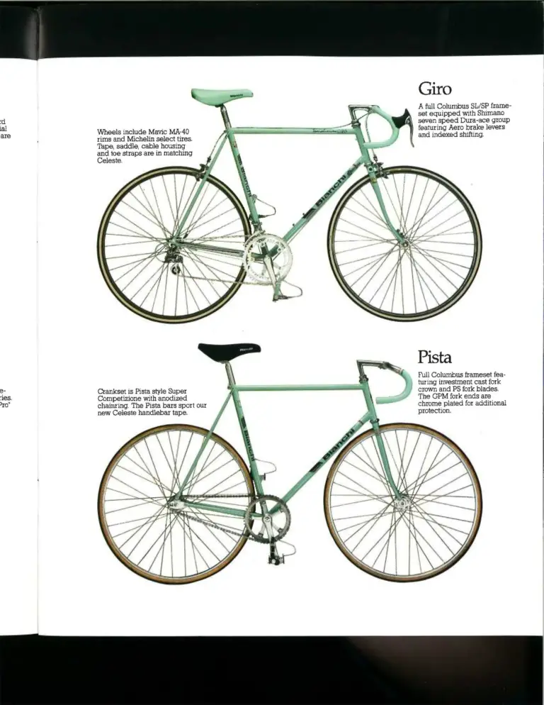 Bianchi 1987 Catalog — Road & Sport Bicycles — page 5 of 16