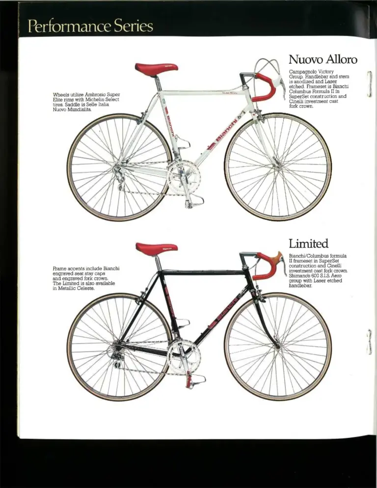 Bianchi 1987 Catalog — Road & Sport Bicycles — page 8 of 16