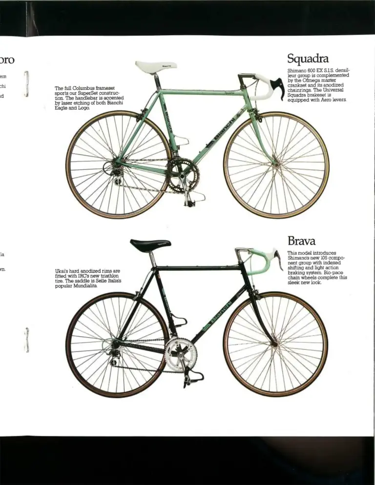 Bianchi 1987 Catalog — Road & Sport Bicycles — page 9 of 16