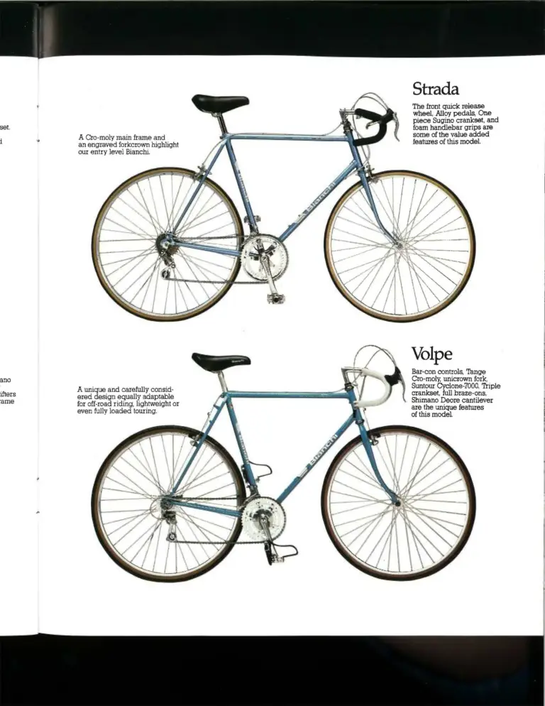Bianchi 1987 Catalog — Road & Sport Bicycles — page 13 of 16