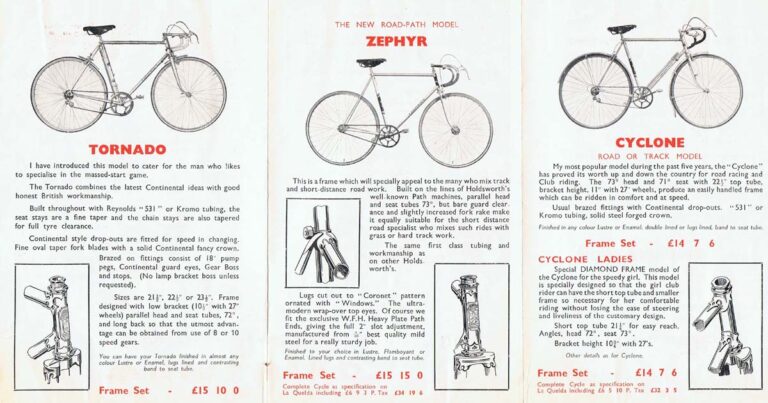 Holdsworth 1952 Catalog — Cycles — page 3 of 4