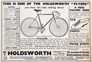 Holdsworth 1936 Advertisement — The Holdsworth "Flyers" (Road/Path Cyclone)