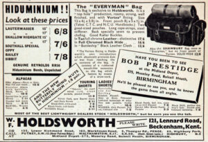 Holdsworth 1936 Advertisement — Hiduminium Frame Prices
