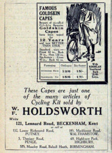 Holdsworth 1936 Advertisement — Famous Goldskin Capes