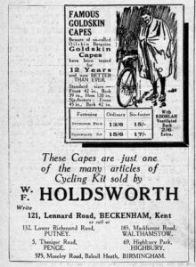 Holdsworth 1936 Advertisement — Famous Goldskin Capes