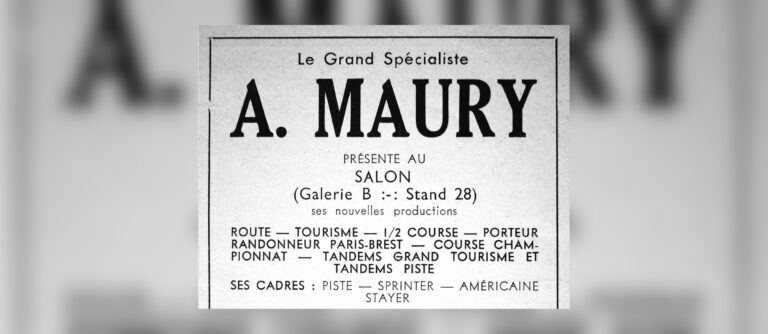 A. Maury advertisement in Le Cycliste