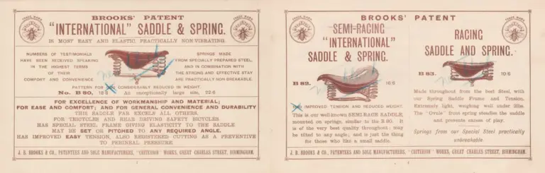 Brooks 1890 Catalog — Illustrated Book of Cycle Saddlery — page 4 of 12