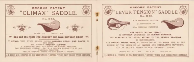 Brooks 1890 Catalog — Illustrated Book of Cycle Saddlery — page 11 of 12
