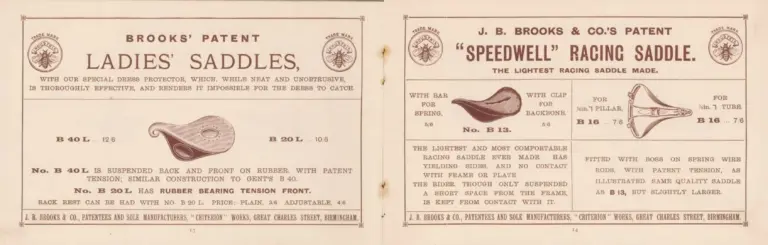 Brooks 1890 Catalog — Illustrated Book of Cycle Saddlery — page 9 of 12