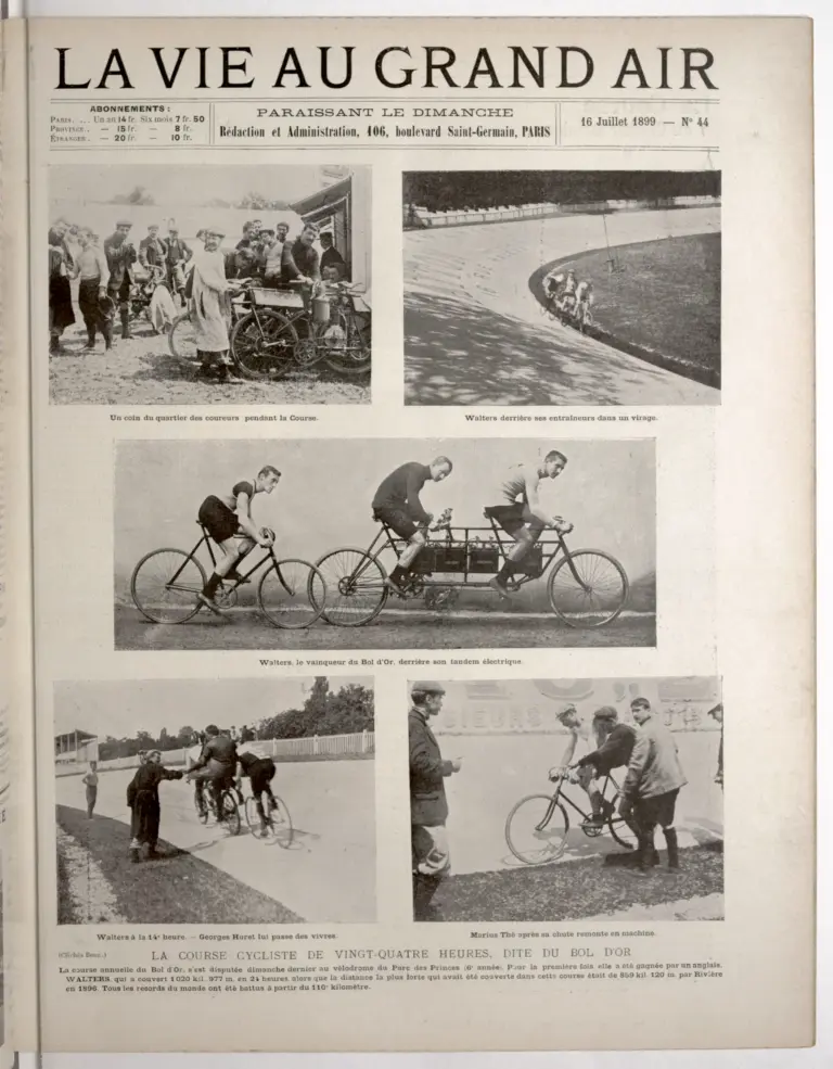 La Vie au Grand Air 16 July 1899 Cover — The Bol d’Or Twenty-Four Hour Race — page 1 of 1
