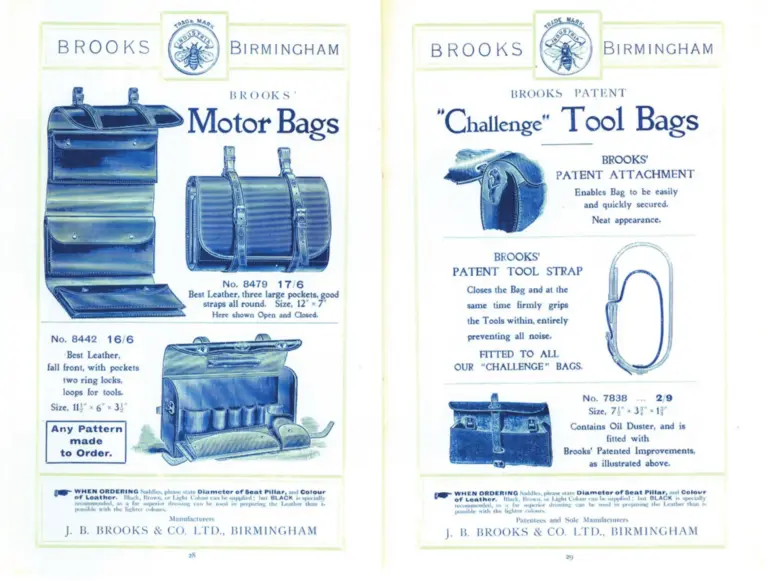 Brooks 1900 Catalog — Cycle Saddles and Accoutrements — page 9 of 9