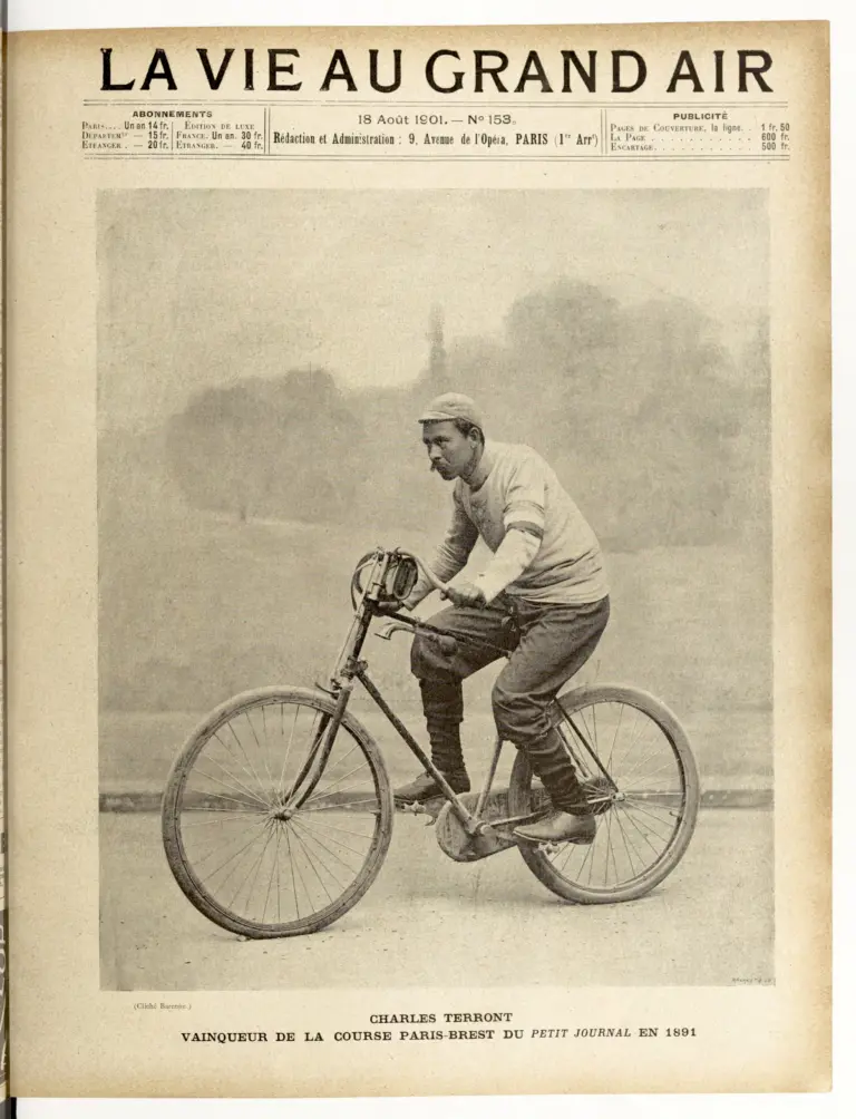 La Vie au Grand Air 18 August 1901 Cover — Charles Terront, Winner of Paris–Brest 1891 — page 1 of 1