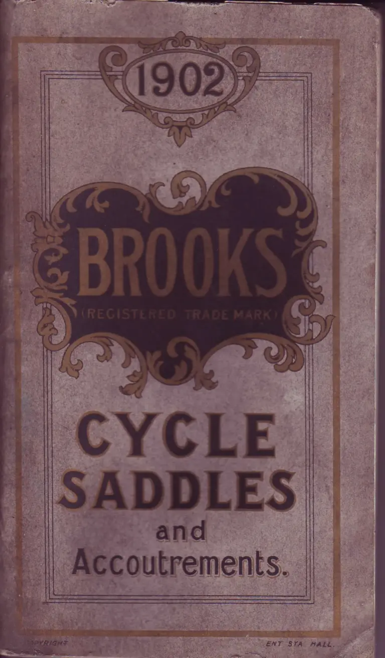 Brooks 1902 Catalog — Cycle Saddles and Accoutrements for 1902 — page 1 of 9