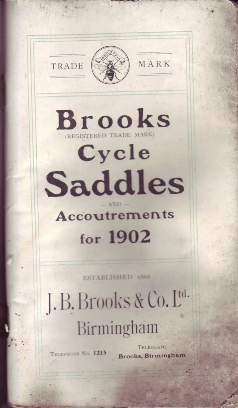 Brooks 1902 Catalog — Cycle Saddles and Accoutrements for 1902 — page 2 of 9