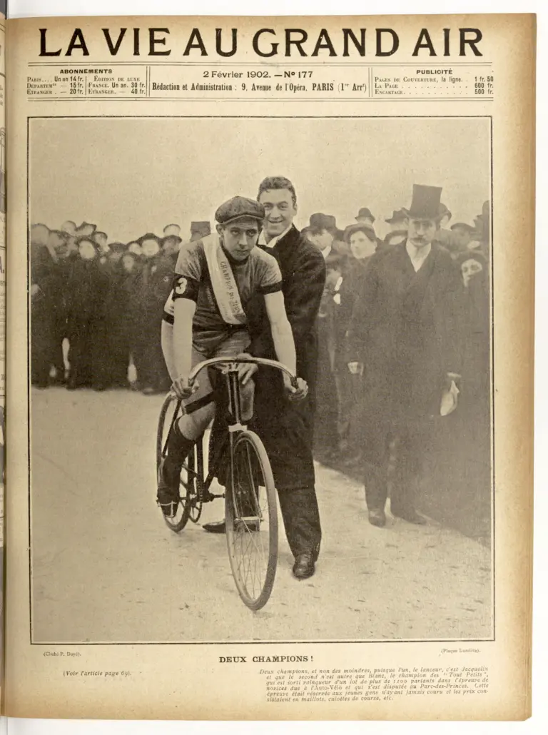 La Vie au Grand Air 2 February 1902 Cover — Two Champions, Jacquelin and Blanc — page 1 of 1