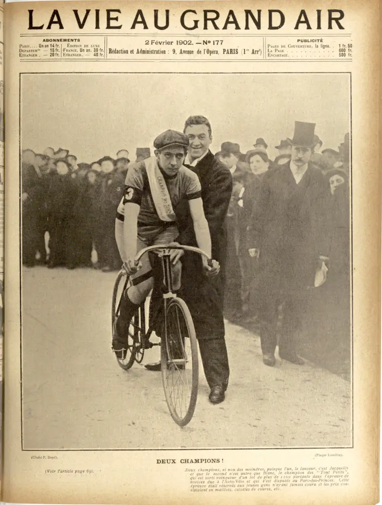 La Vie au Grand Air 2 February 1902 Cover — Two Champions, Jacquelin and Blanc — page 1 of 1