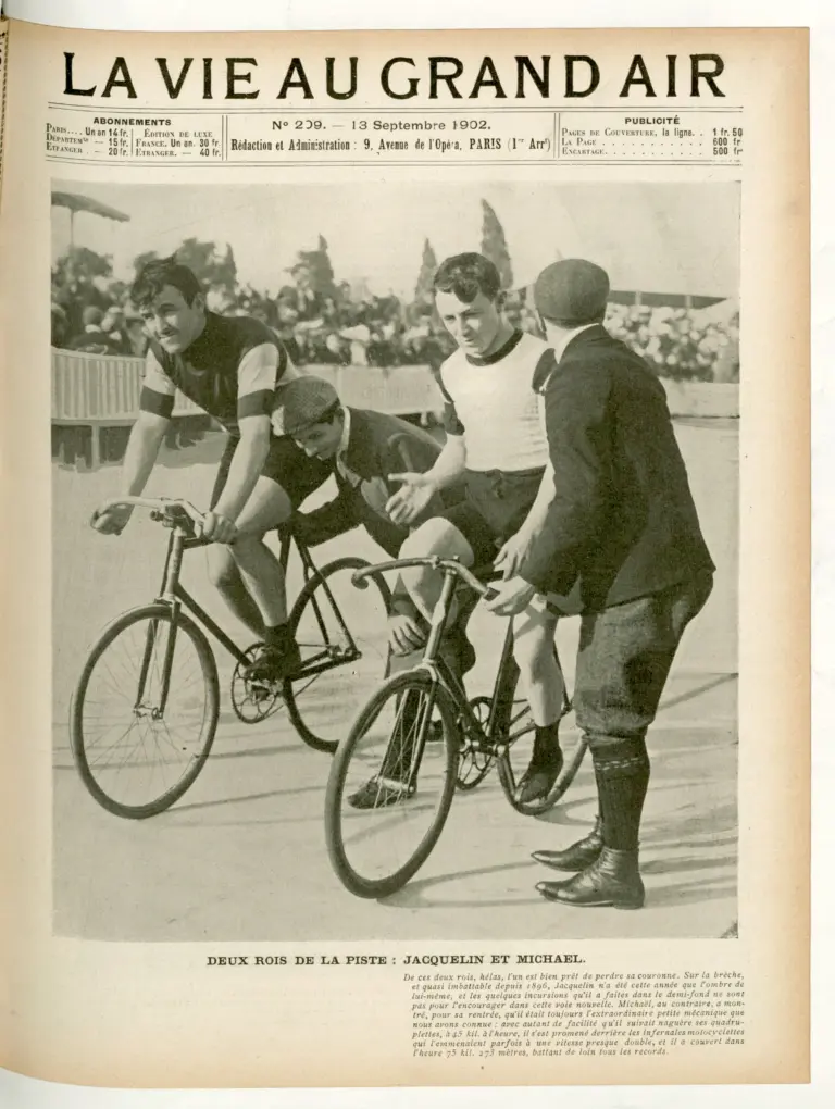 La Vie au Grand Air 13 September 1902 Cover — Two Kings of the Track, Jacquelin and Michael — page 1 of 1