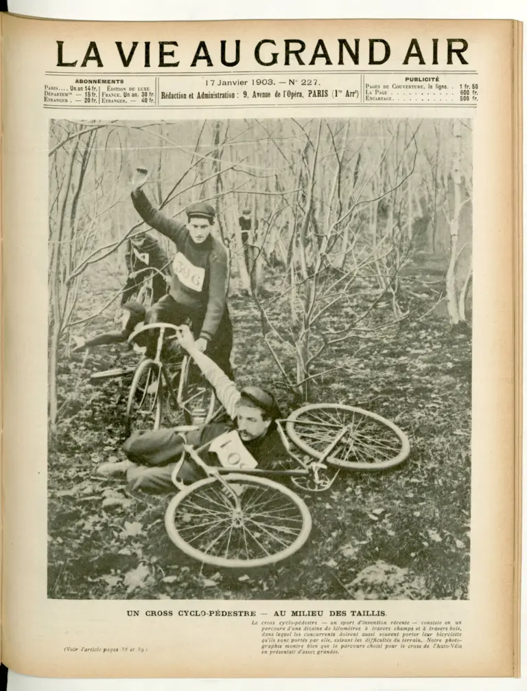 La Vie au Grand Air 17 January 1903 Cover — A Cyclo-Pédestre Cross-Country — page 1 of 1