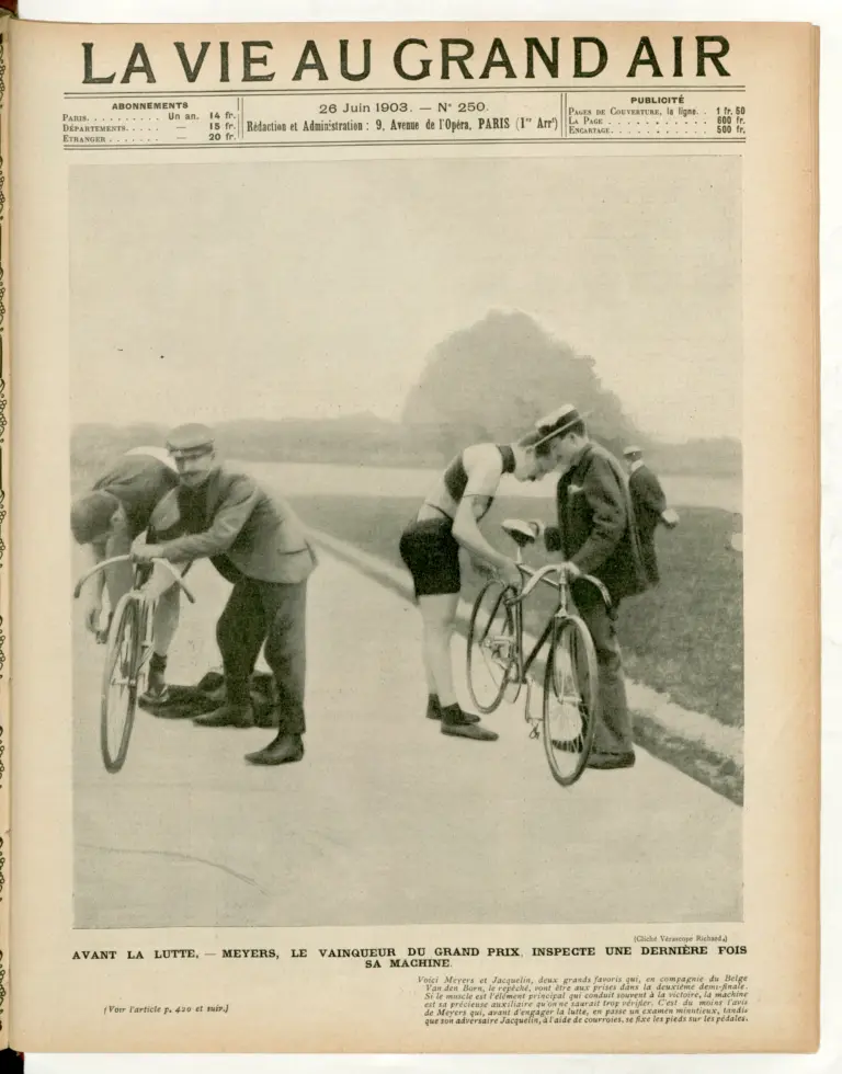 La Vie au Grand Air 26 June 1903 Cover — Meyers Inspects His Machine — page 1 of 1