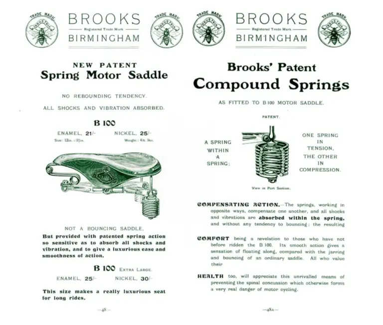 Brooks 1904 Catalog — Cycle Saddles and Accoutrements — page 10 of 12