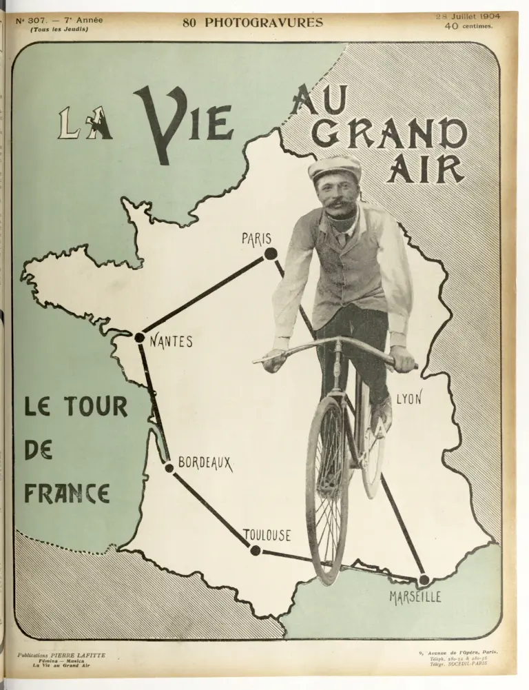 La Vie au Grand Air 28 July 1904 Cover — The Tour de France Map — page 1 of 1