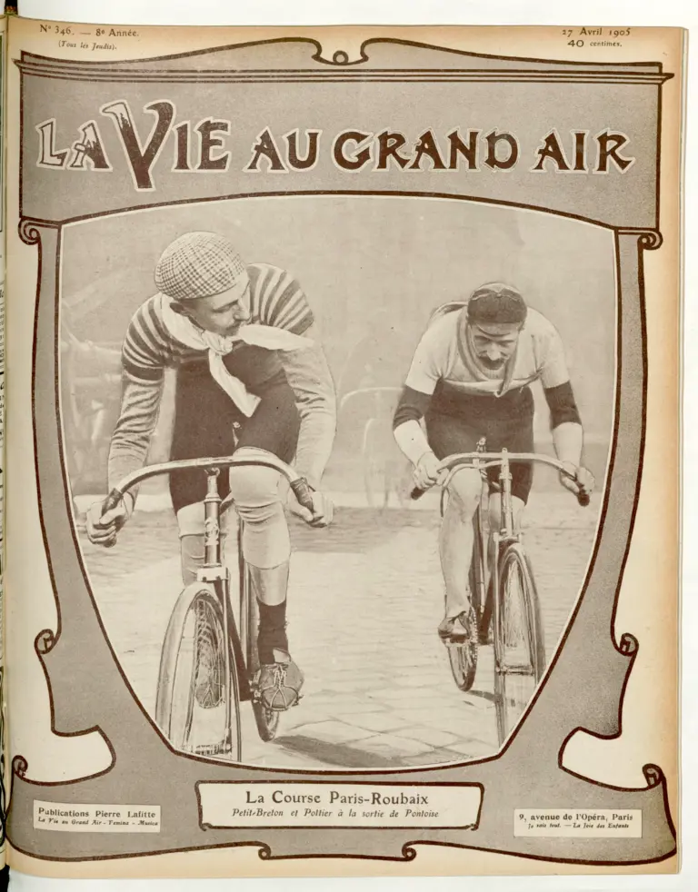La Vie au Grand Air 27 April 1905 Cover — Paris–Roubaix, Petit-Breton and Pottier — page 1 of 1