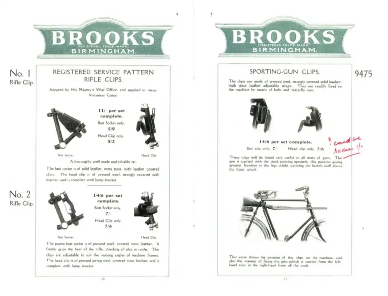Brooks 1908 Catalog — Saddles, Tool Bags, etc. — page 10 of 10