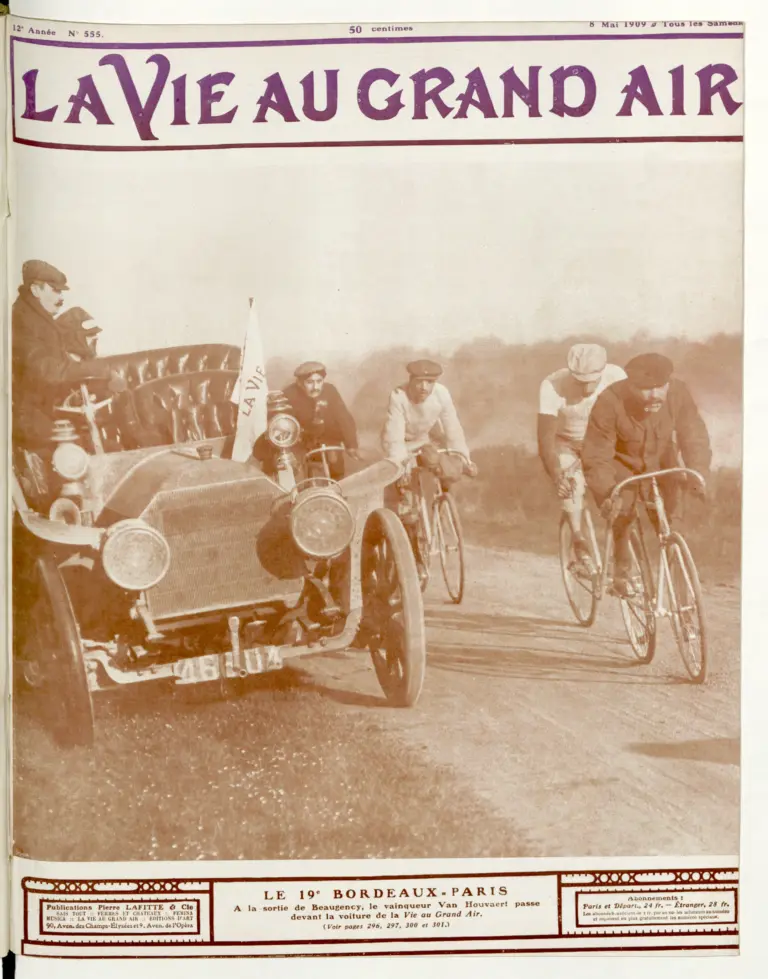 La Vie au Grand Air 8 May 1909 Cover — The 19th Bordeaux–Paris — page 1 of 1