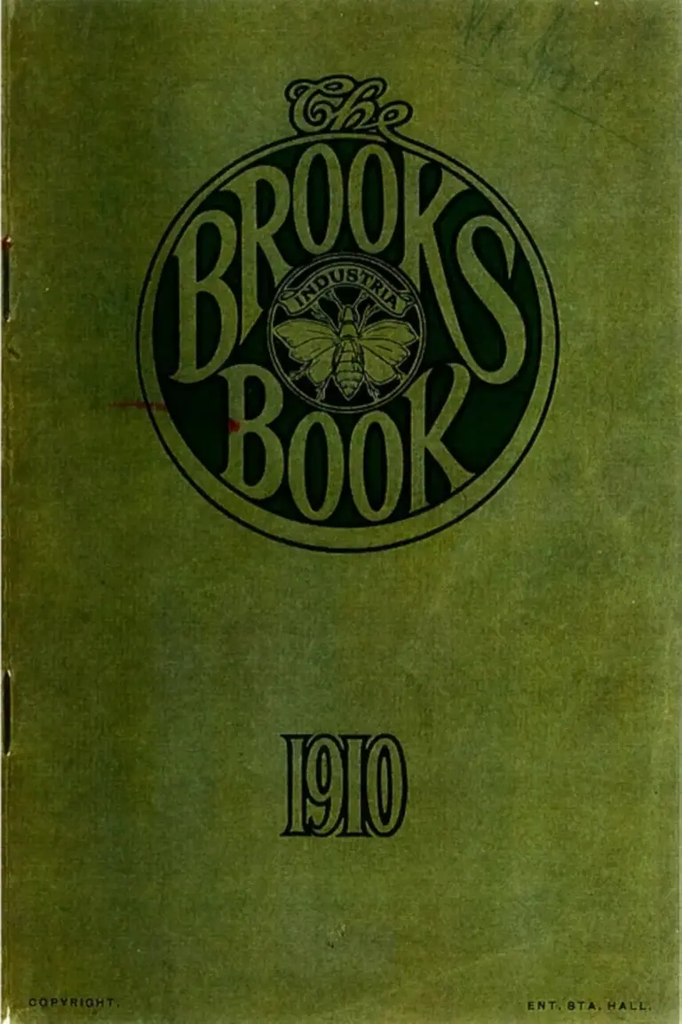 Brooks 1910 Catalog — The Brooks Book — page 1 of 10
