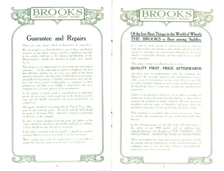 Brooks 1910 Catalog — The Brooks Book — page 4 of 10