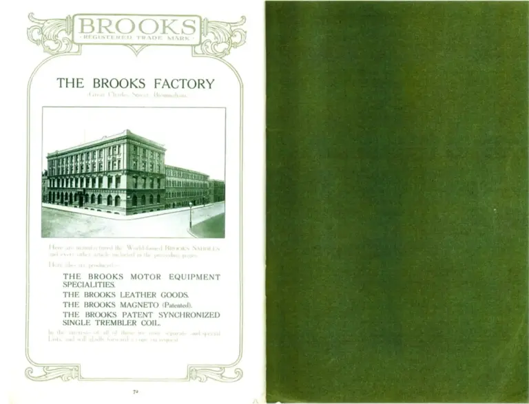 Brooks 1910 Catalog — The Brooks Book — page 10 of 10