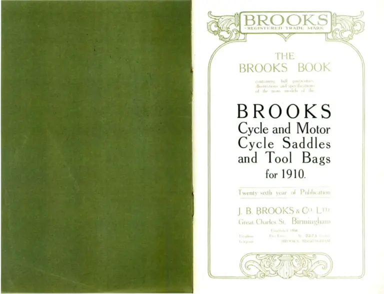 Brooks 1910 Catalog — The Brooks Book — page 2 of 10