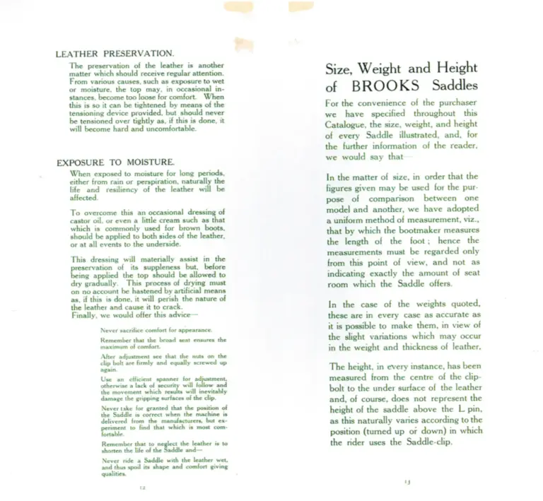 Brooks 1911 Catalog — The Brooks Book, Cyclist's Edition — page 3 of 6