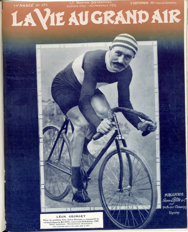 La Vie au Grand Air 9 September 1911 Cover — Léon Georget’s Sixth Bol d’Or — page 1 of 1