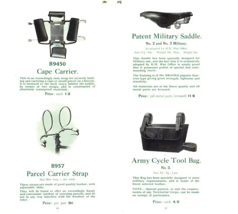 Brooks 1912 Catalog — The Brooks Book for Cyclists — page 6 of 6