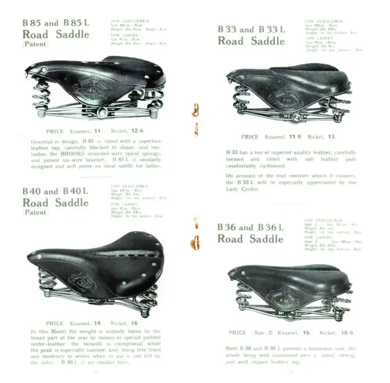 Brooks 1913 Catalog — The Brooks Book for Cyclists — page 4 of 7