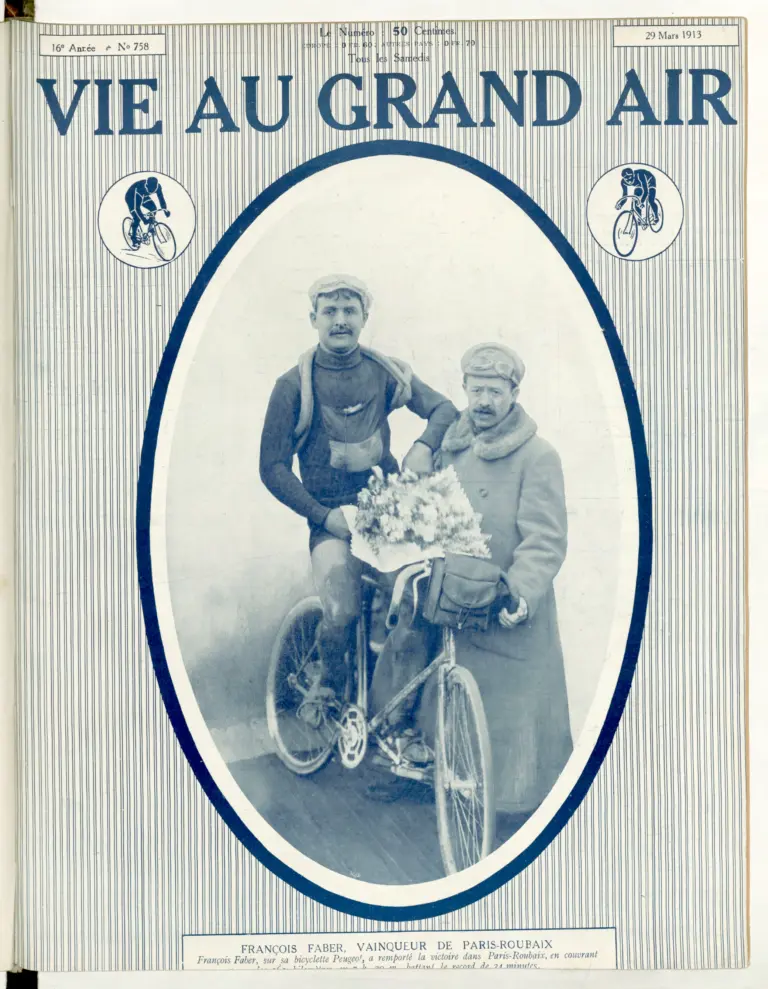 La Vie au Grand Air 29 March 1913 Cover — François Faber Wins Paris–Roubaix — page 1 of 1