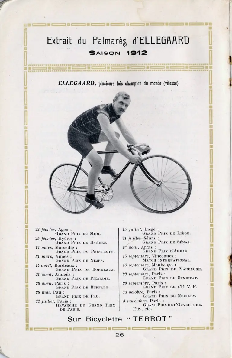 Terrot 1913 Catalog — Ellegaard's 1912 Palmarès (p26) — page 1 of 1