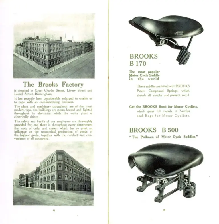 Brooks 1914 Catalog — Cycle Saddles and Bags for 1914 — page 6 of 6