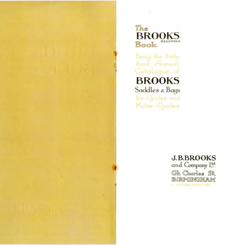 Brooks 1919 Catalog — The Brooks Book, the Thirty-third Annual Catalogue — page 2 of 8