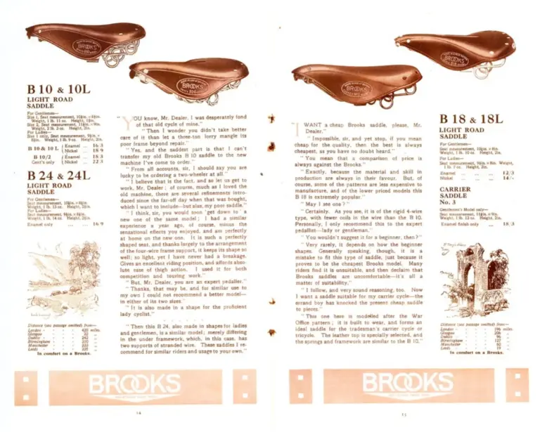 Brooks 1923 Catalog — A Catalogue of Brooks Saddles and Equipment — page 4 of 8