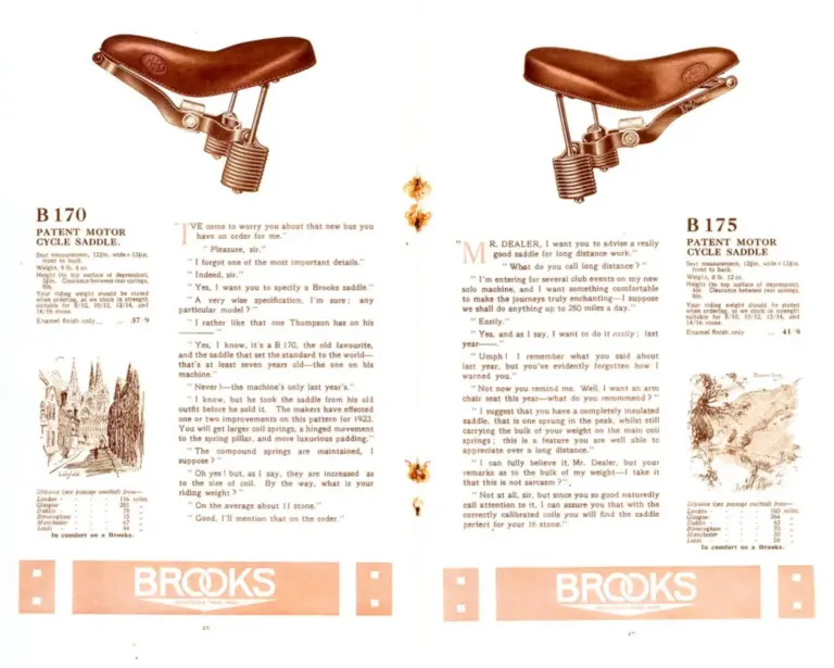 Brooks 1923 Catalog — A Catalogue of Brooks Saddles and Equipment — page 6 of 8