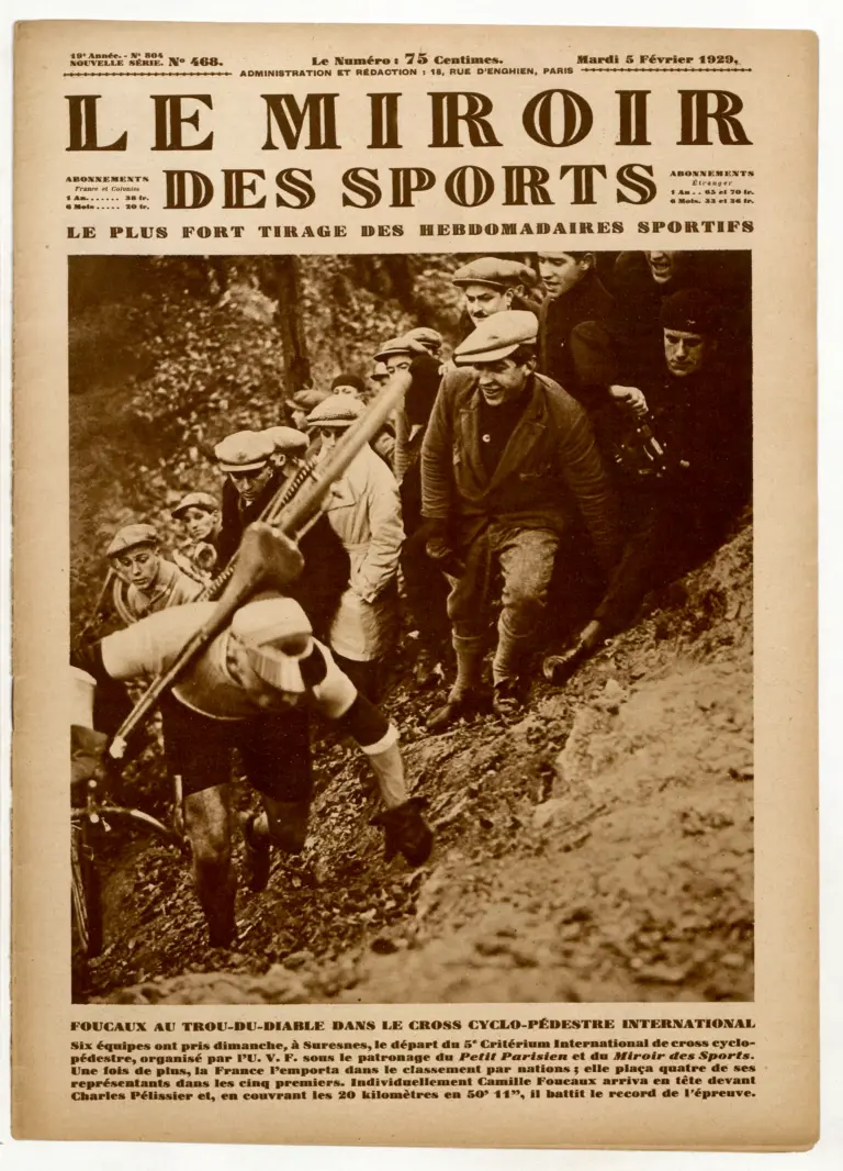 Le Miroir des Sports 5 February 1929 Cover — Camille Foucaux at the Trou-du-Diable — page 1 of 1