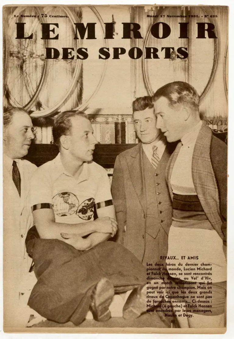 Le Miroir des Sports 17 November 1931 Cover — Michard and Falck Hansen, Rivals and Friends — page 1 of 1