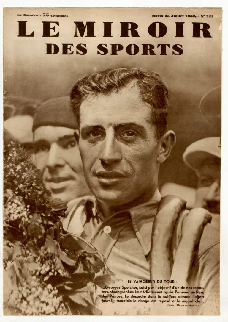 Le Miroir des Sports 25 July 1933 Cover — Georges Speicher, Winner of the 1933 Tour — page 1 of 1